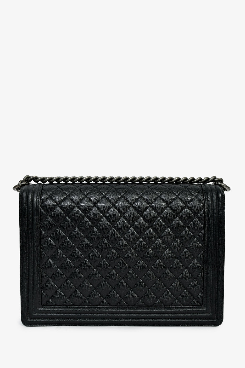 Pre-Loved Chanel™ 2018 Black Caviar Large Boy Bag