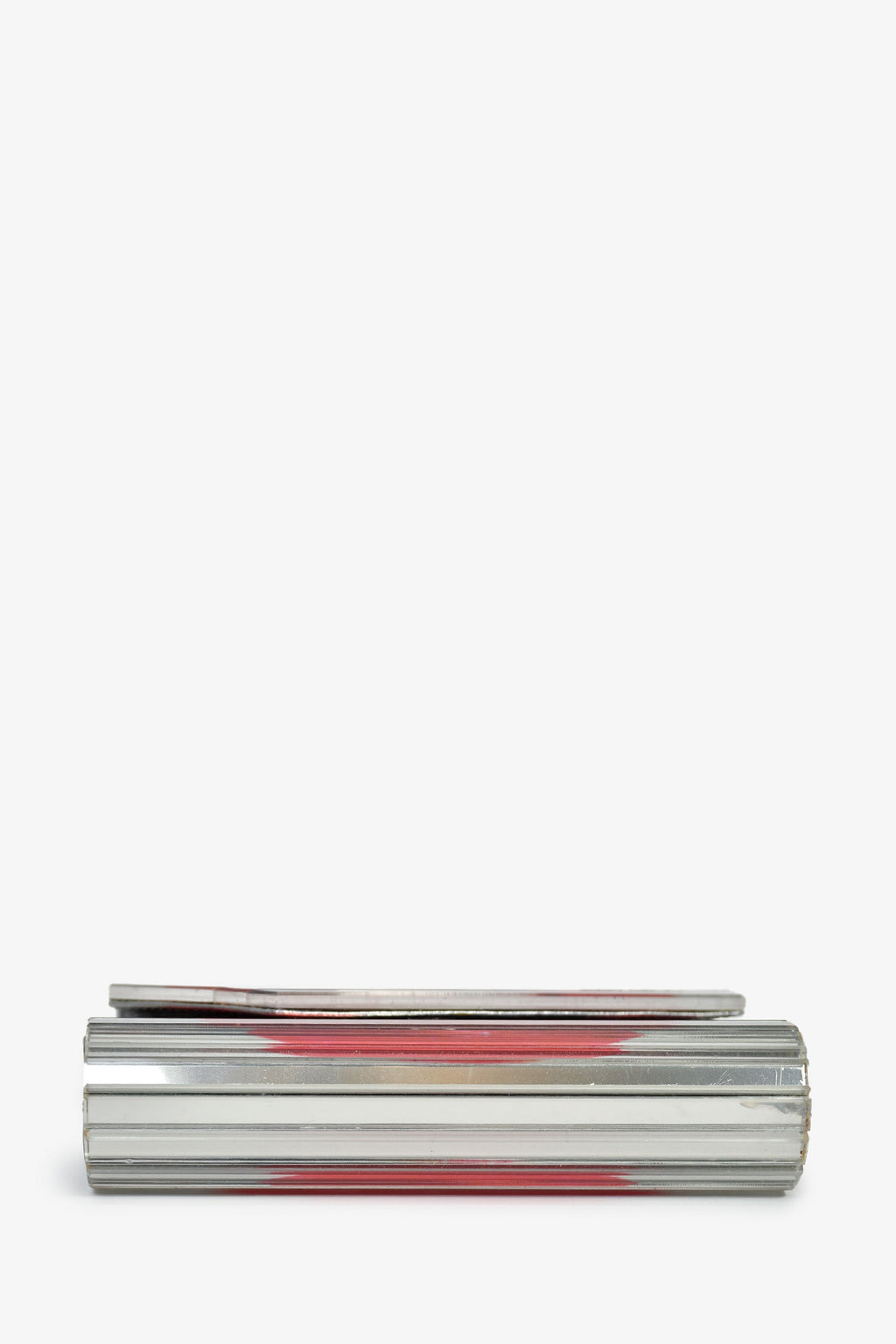 Jimmy Choo Red/Silver Acrylic Lips Clutch With Chain