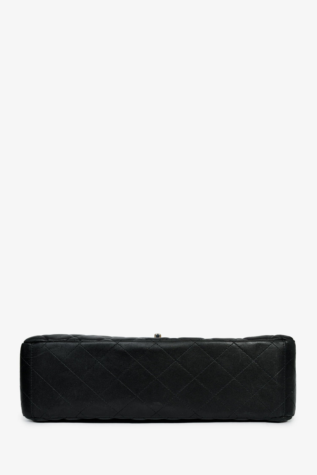 Pre-Loved Chanel™ 2011 Black Lambskin Maxi Single Flap Shoulder Bag