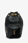 Saint Laurent Black Leather/Suede Jaime Backpack