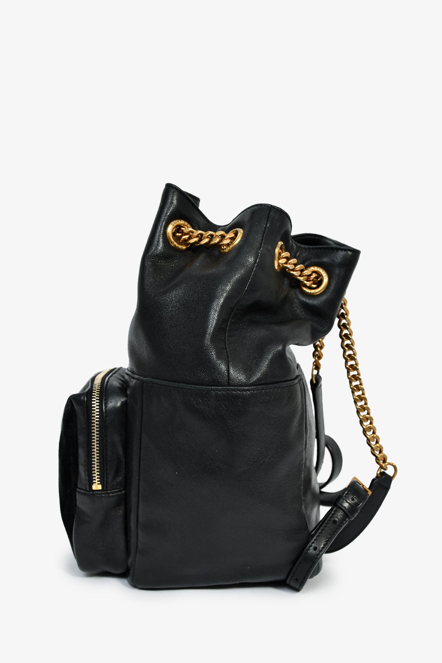 Saint Laurent Black Leather/Suede Jaime Backpack