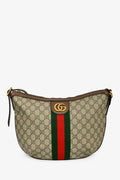 Gucci Brown GG Supreme Ophidia Hobo Crossbody Bag