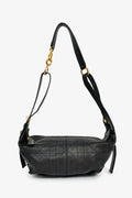 Christian Dior 2025 Black Crinkled Leather Small 'D-Journey' Hobo Bag