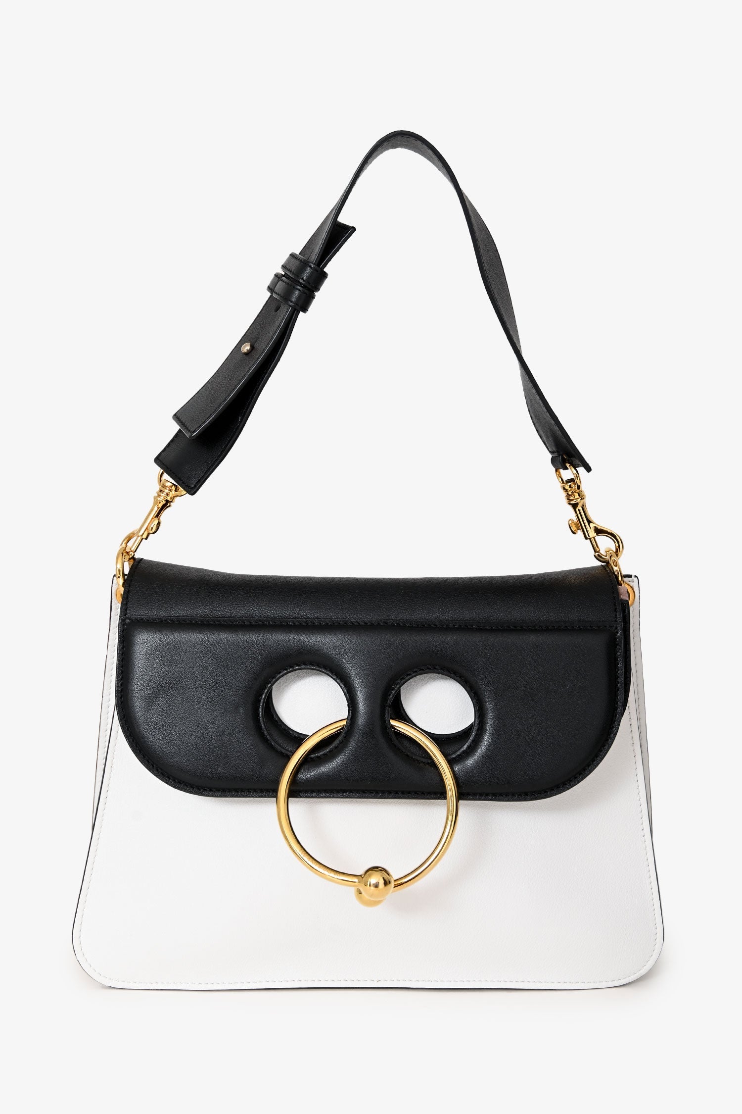 JW Anderson White/Black Medium Pierce Bag