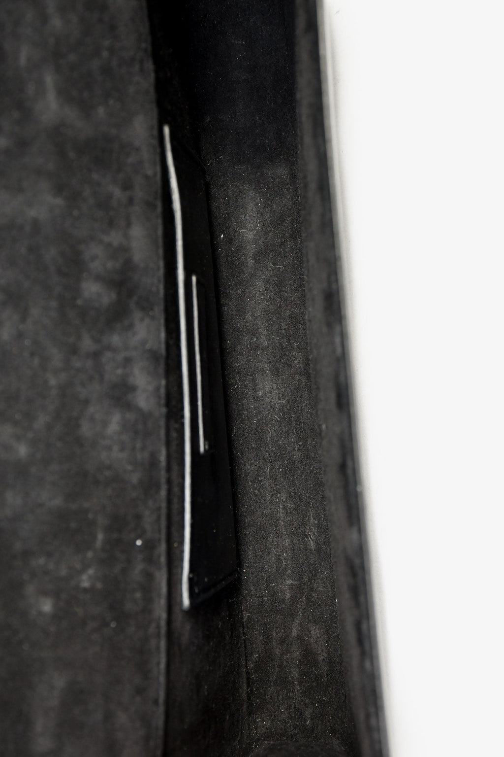 Saint Laurent Black Patent Grained Leather Cassandre Clutch