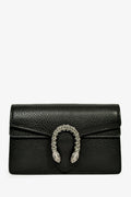 Gucci Black Leather Dionysus Super Mini Crossbody Bag