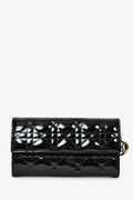 Christian Dior 2017 Grey Leather 'Diorama' Wallet On Chain