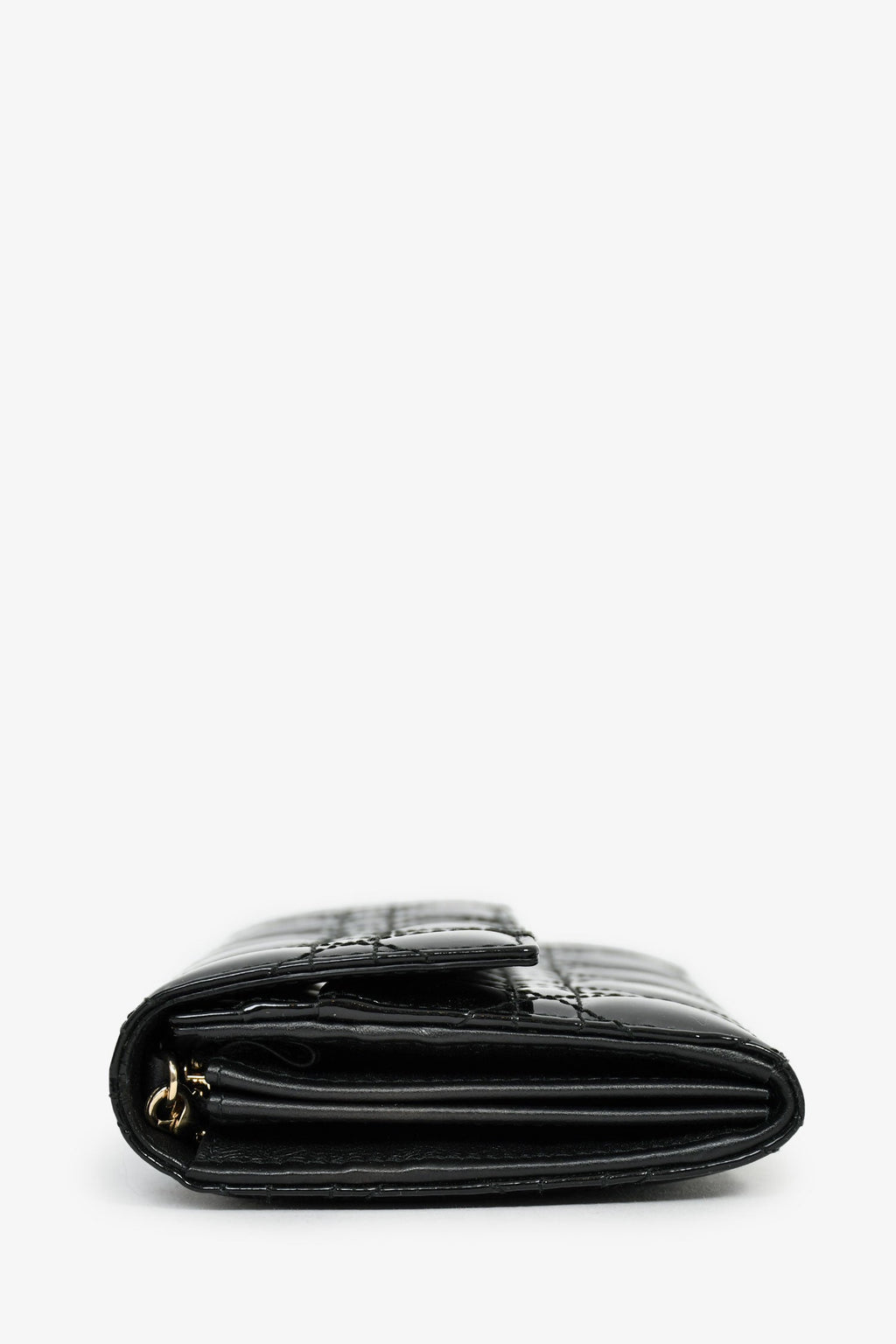Christian Dior 2017 Grey Leather 'Diorama' Wallet On Chain
