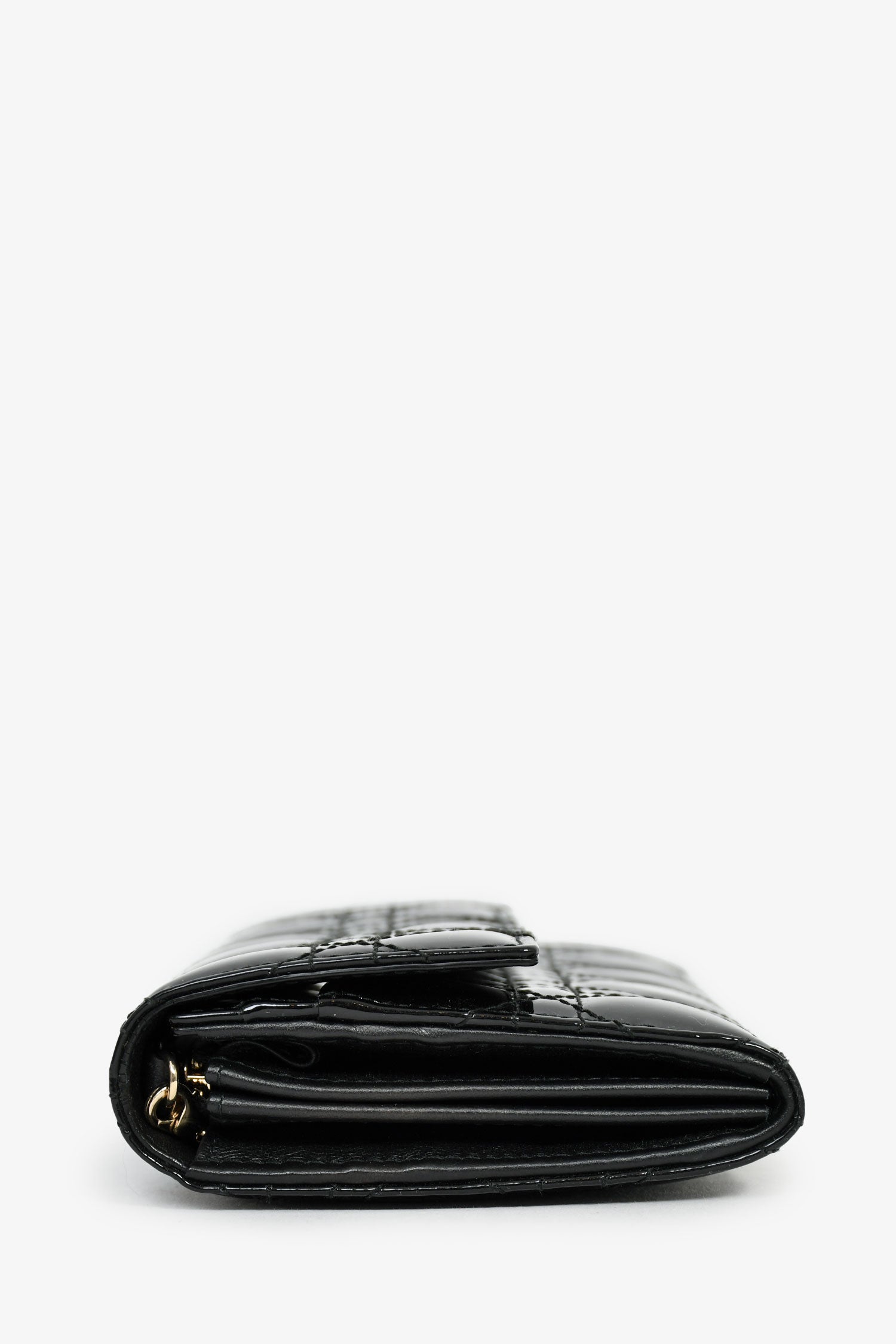 Christian Dior 2017 Grey Leather 'Diorama' Wallet On Chain