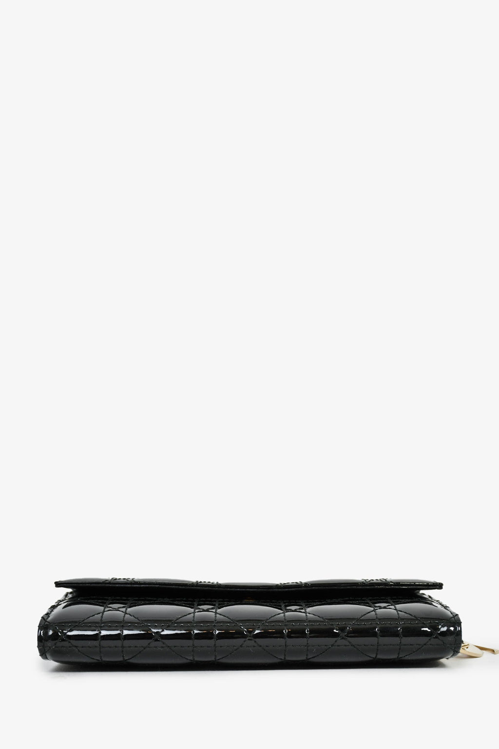 Christian Dior 2017 Grey Leather 'Diorama' Wallet On Chain