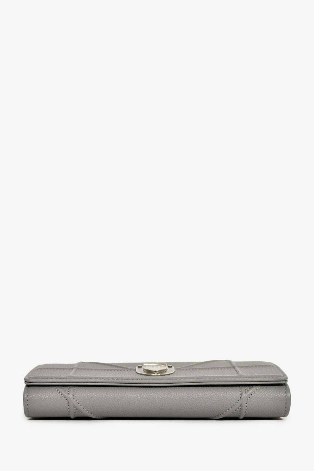 Christian Dior Black Patent Cannage Leather 'Rendezvous' Wallet on Chain