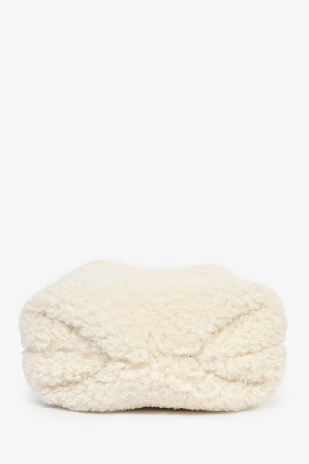 Polene Cream/Brown Shearling/Leather Top Handle