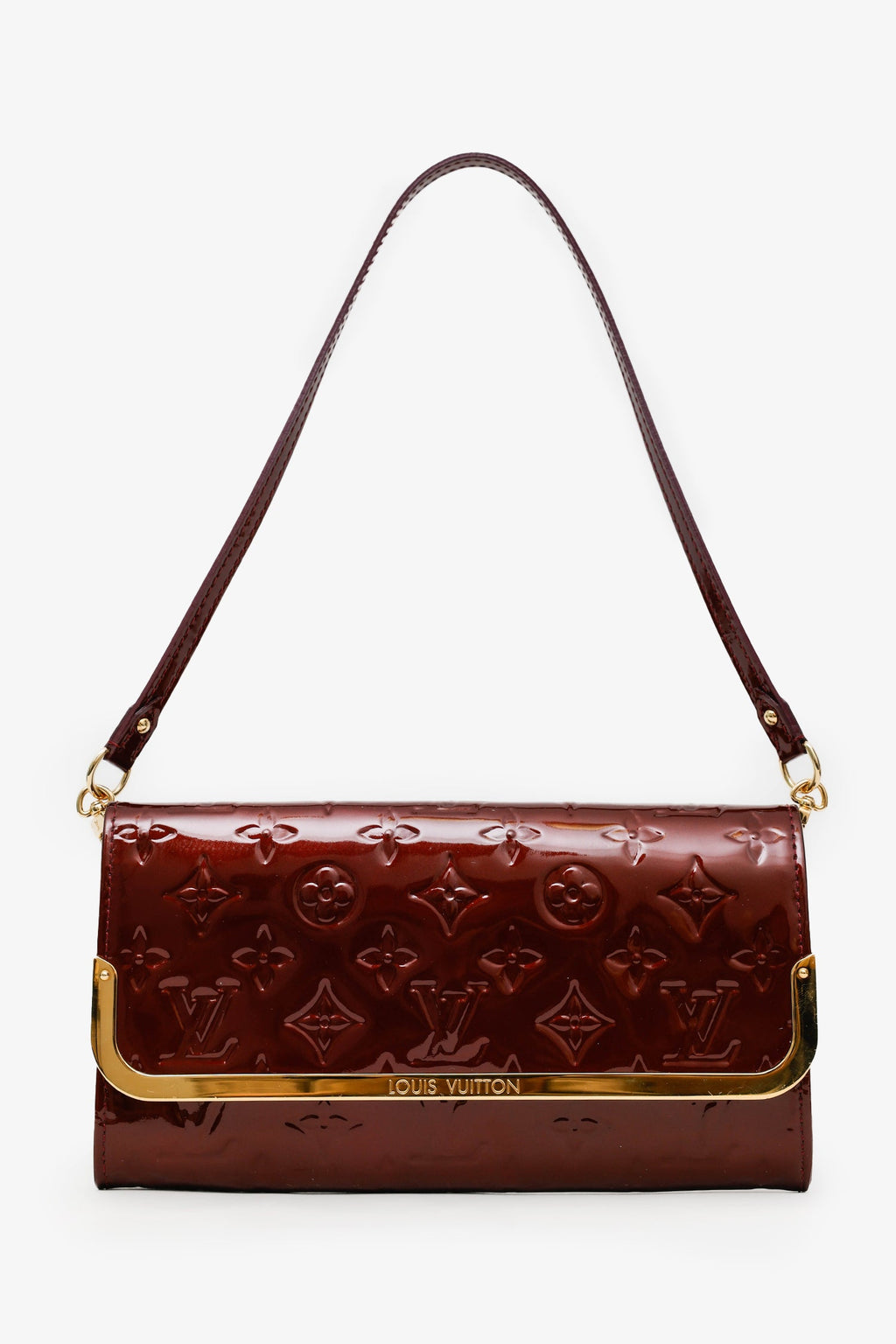 Louis Vuitton Burgundy Monogram Vernis Rossmore MM Shoulder Bag
