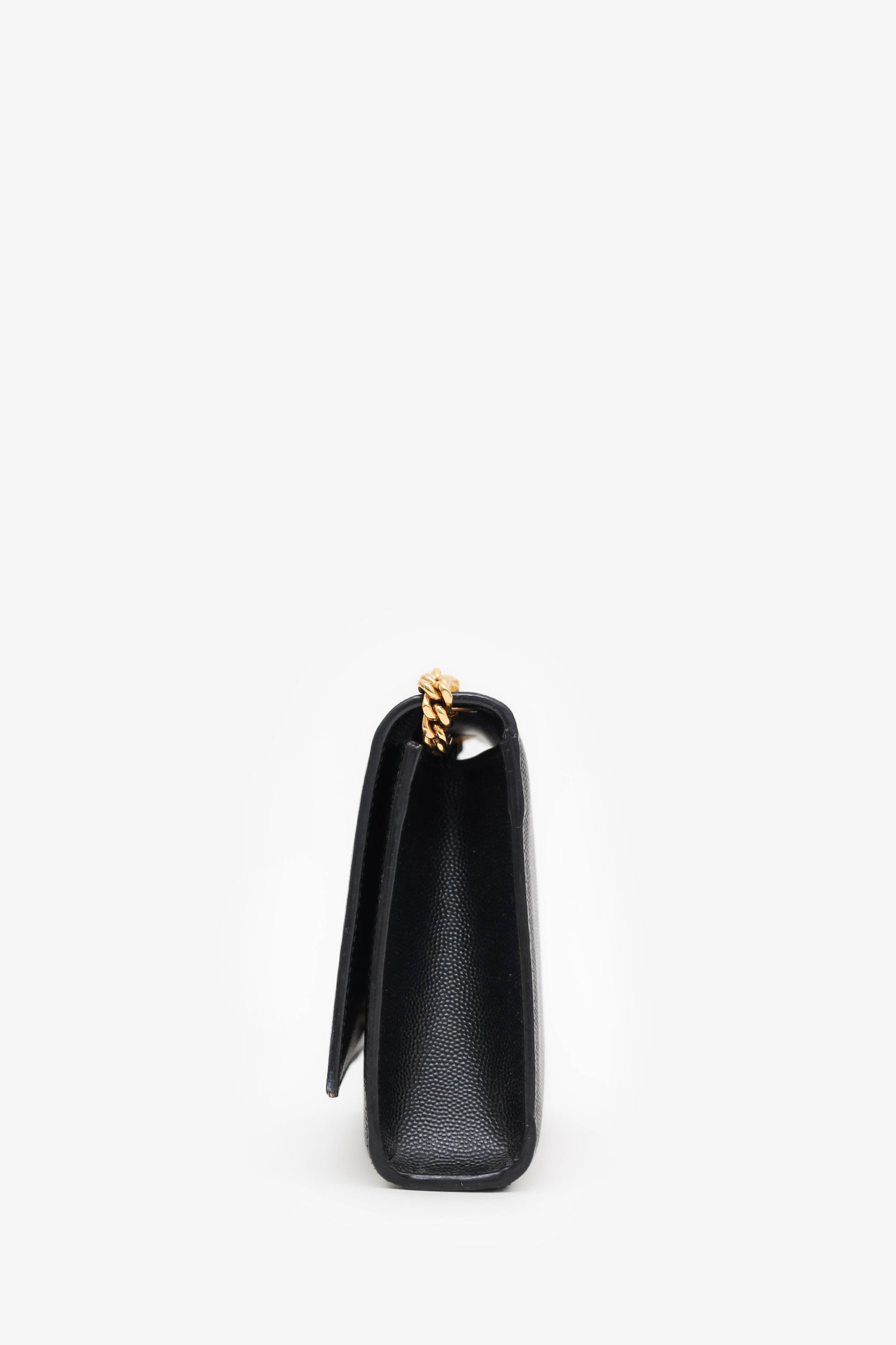 Saint Laurent Black Grained Leather Small Kate Bag