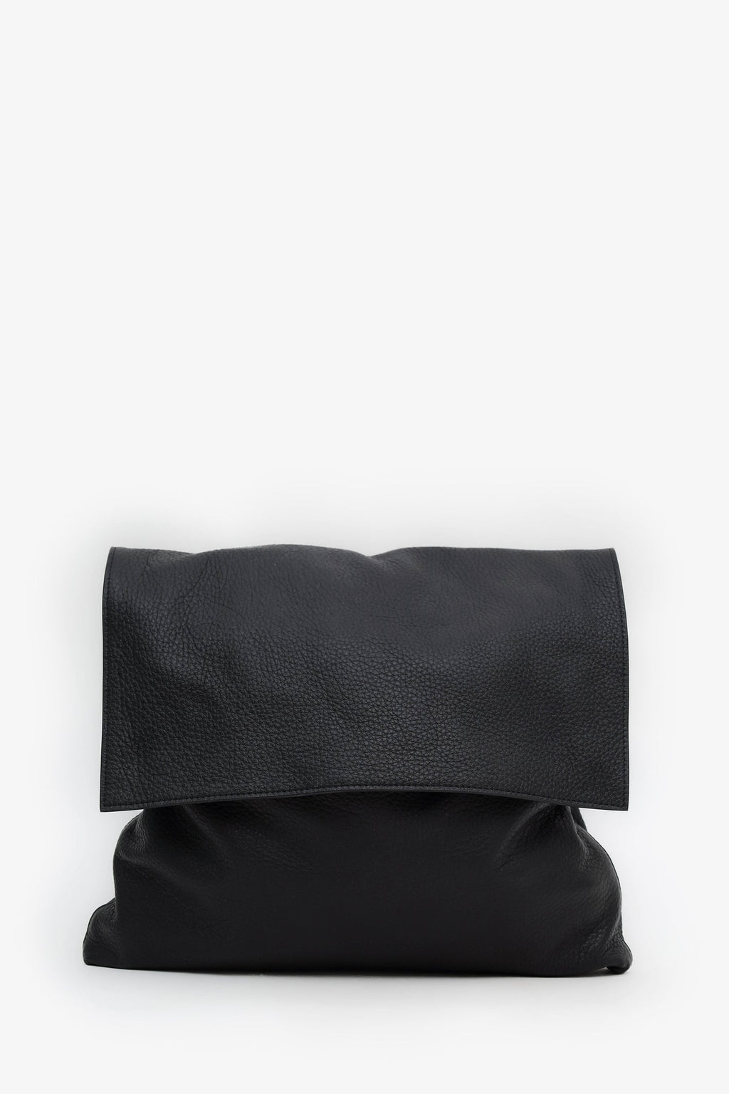 The Row Black Grained Leather Nan Shoulder Bag