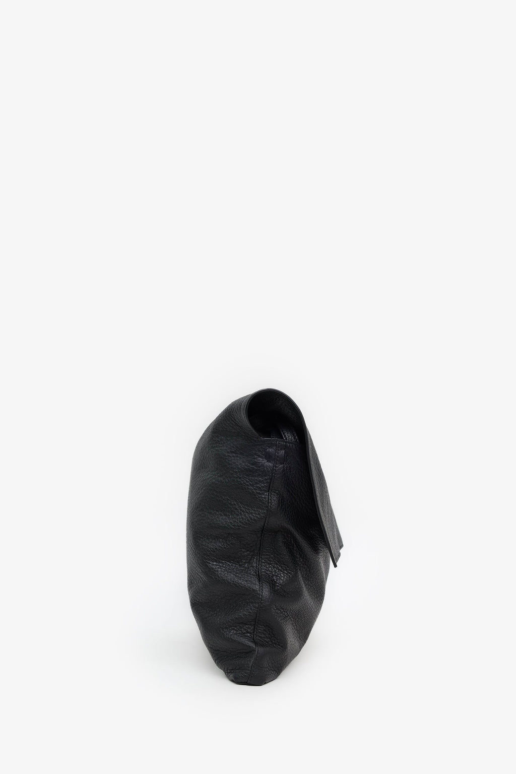 The Row Black Grained Leather Nan Shoulder Bag