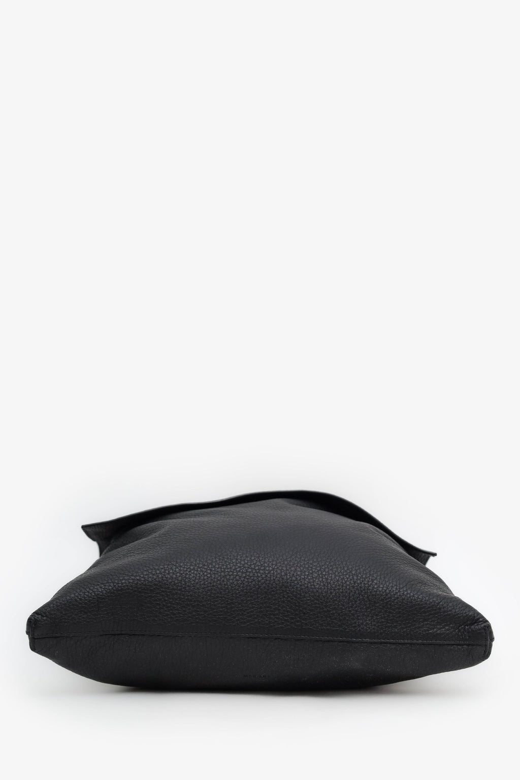 The Row Black Grained Leather Nan Shoulder Bag