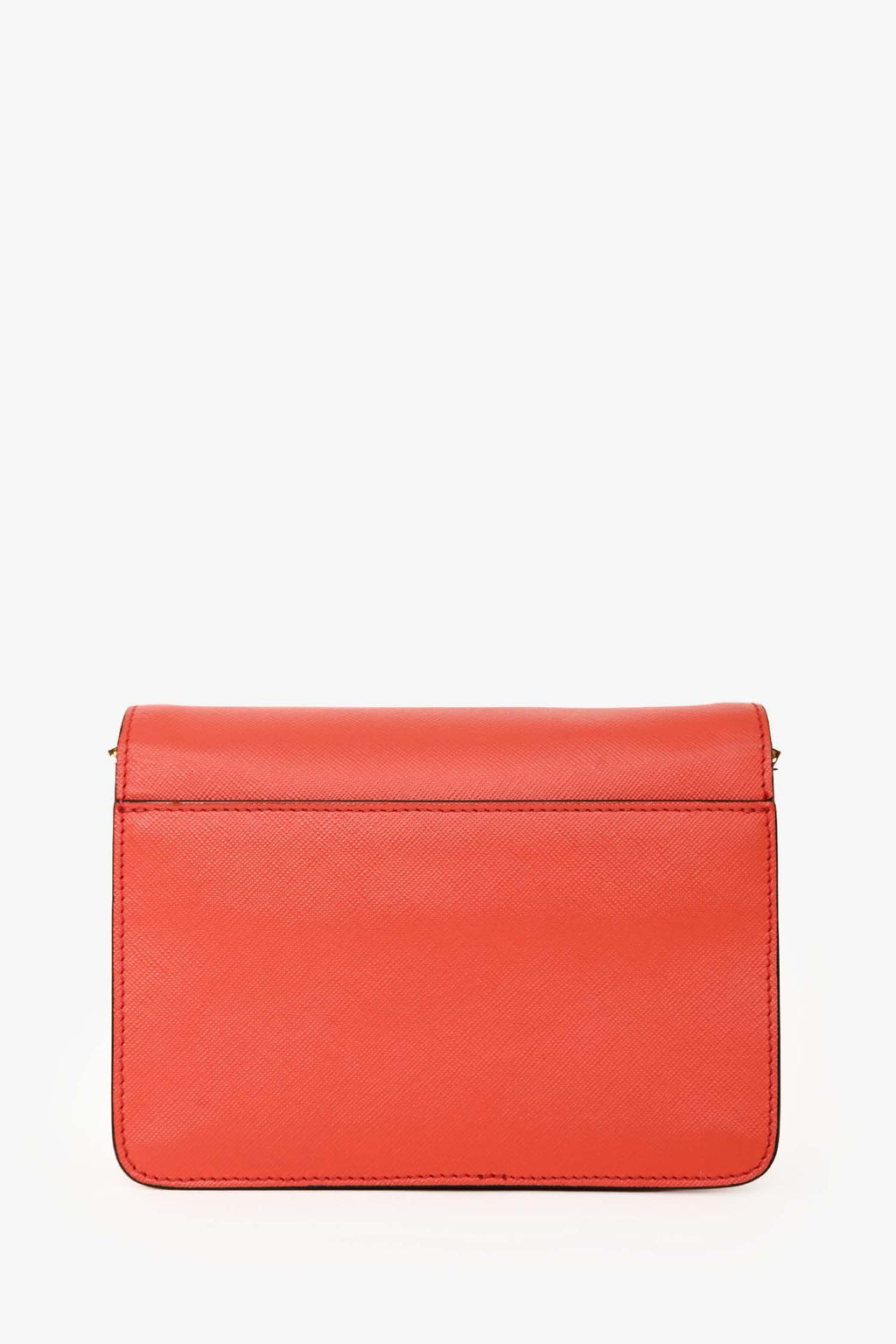 Marni Red Grained Leather Mini Trunk Crossbody Bag