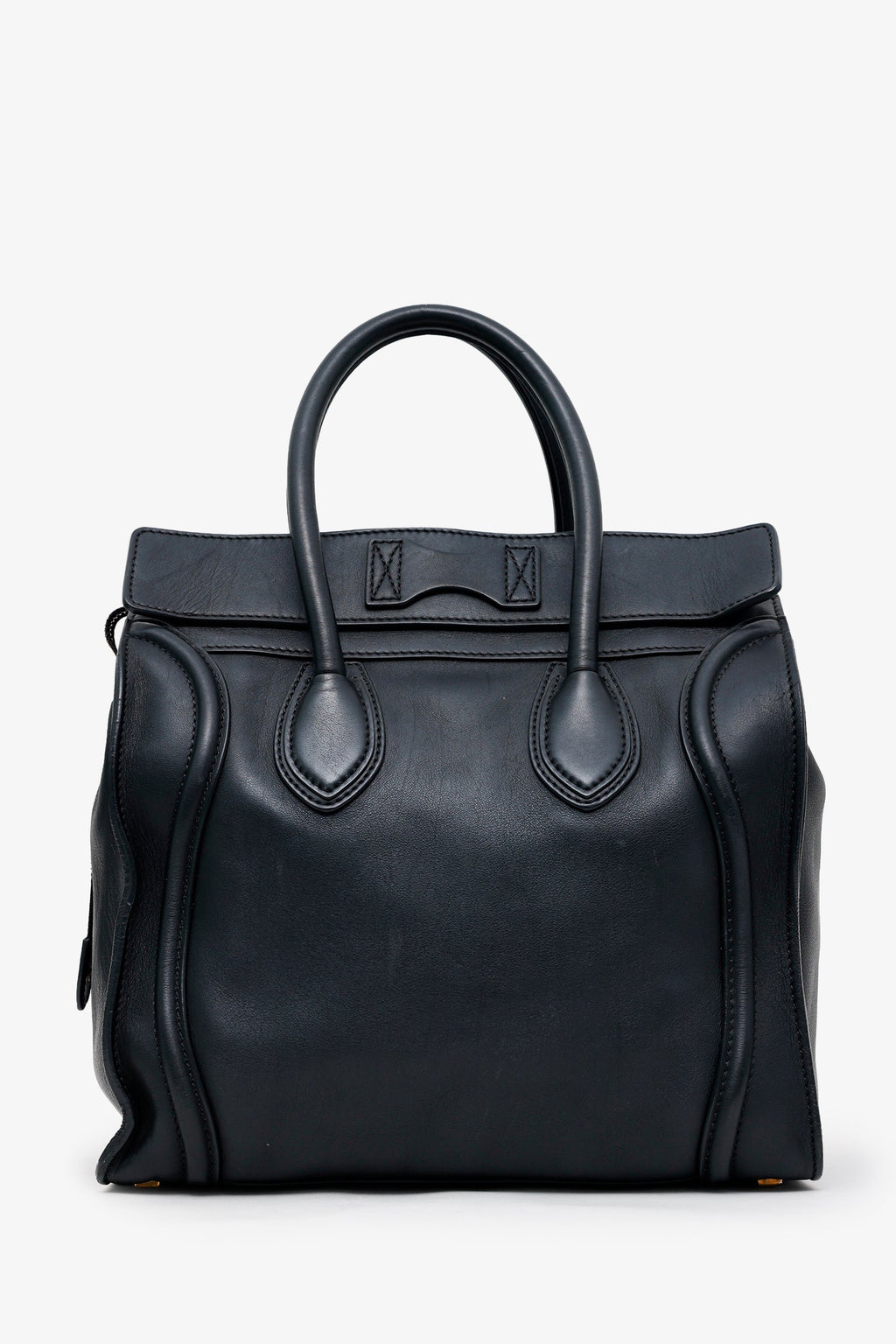 Celine Black Leather Micro Luggage Tote