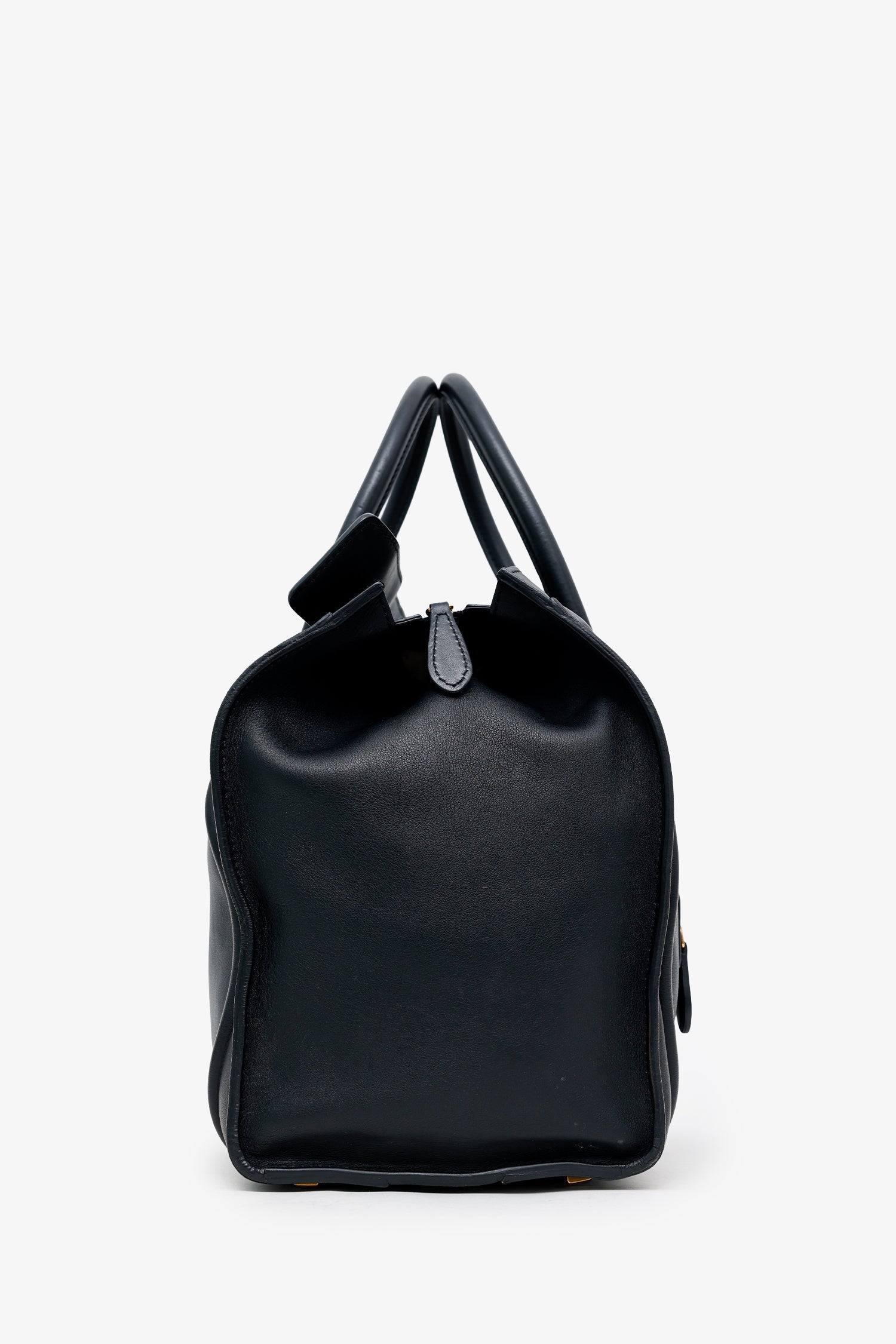 Celine Black Leather Micro Luggage Tote