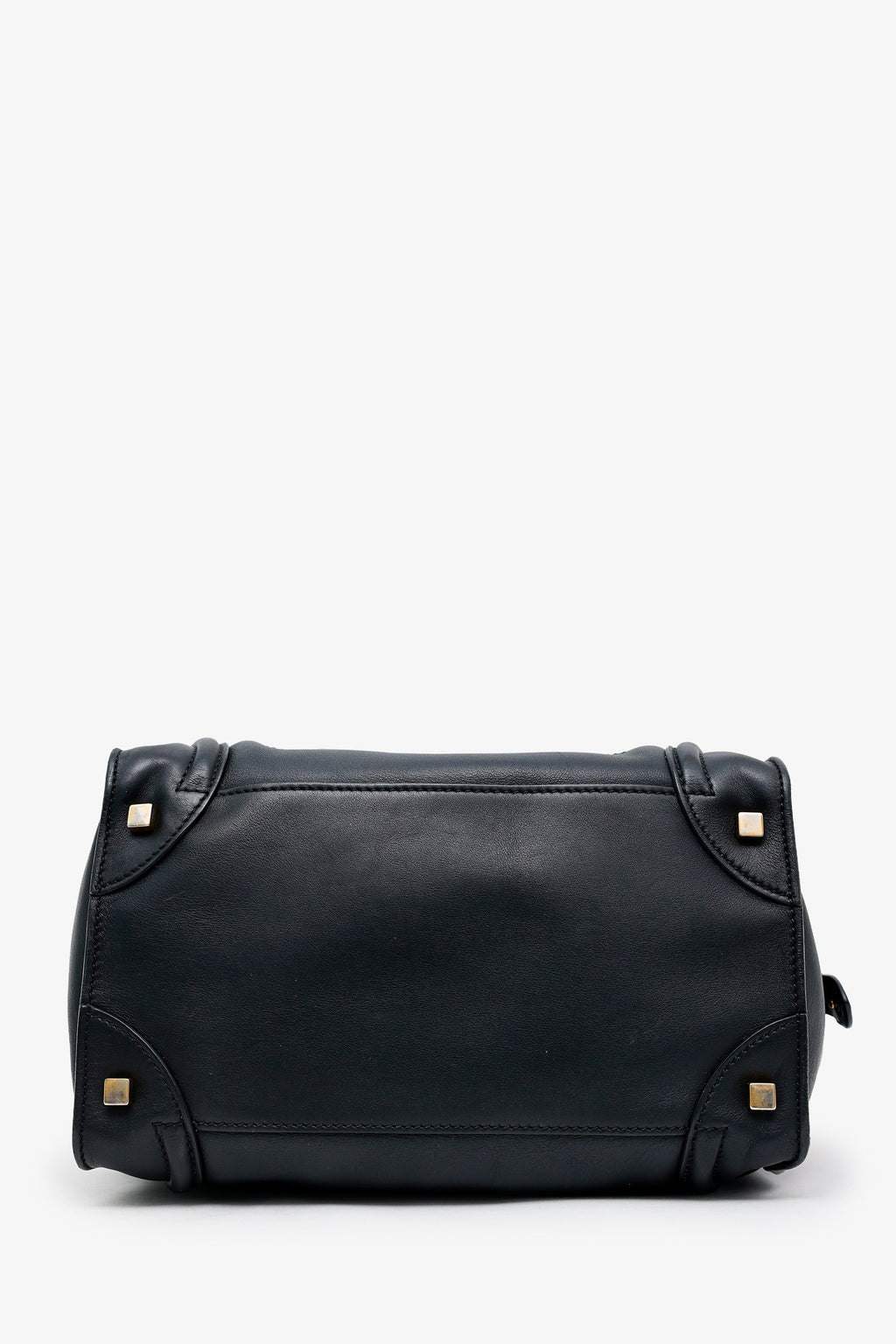 Celine Black Leather Micro Luggage Tote