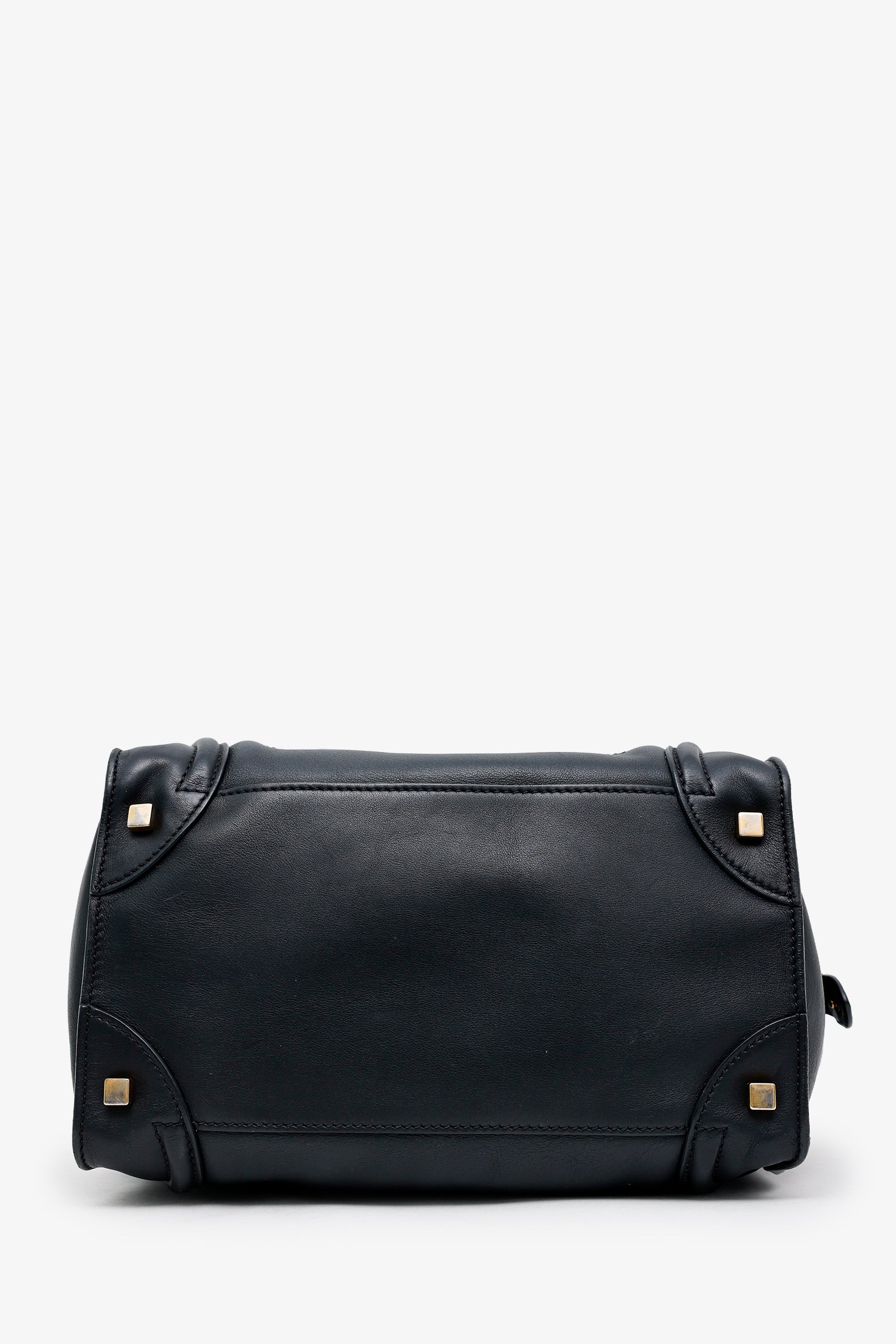 Celine Black Leather Micro Luggage Tote