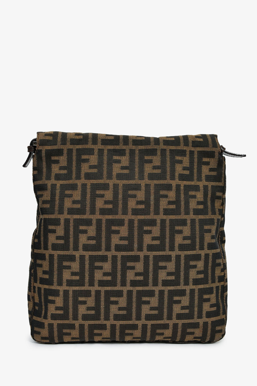 Fendi Brown FF Zucca Canvas Square Baguette Shoulder Bag
