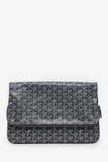 Goyard Grey Goyardine Leather 'Sainte Marie' GM Clutch