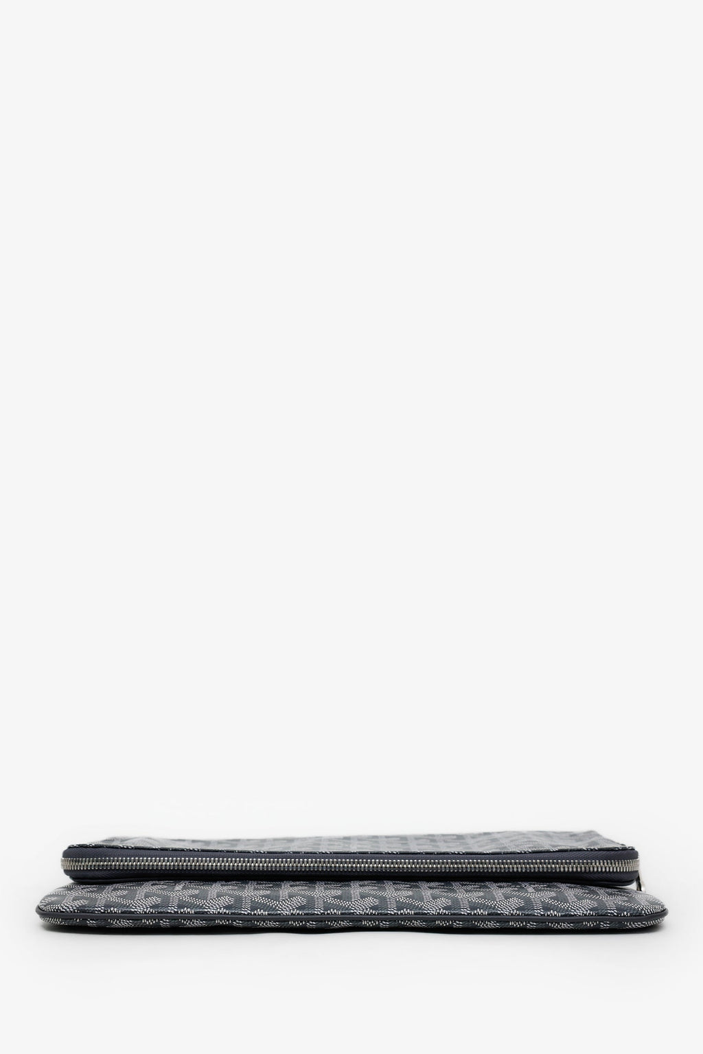 Goyard Grey Goyardine Leather 'Sainte Marie' GM Clutch