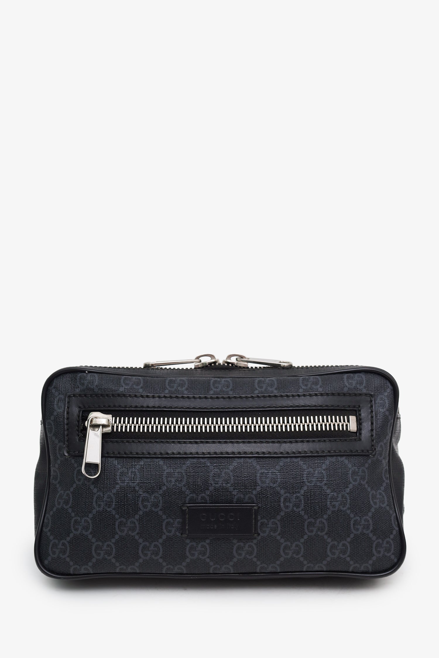 Gucci Black GG Supreme Canvas Belt Bag