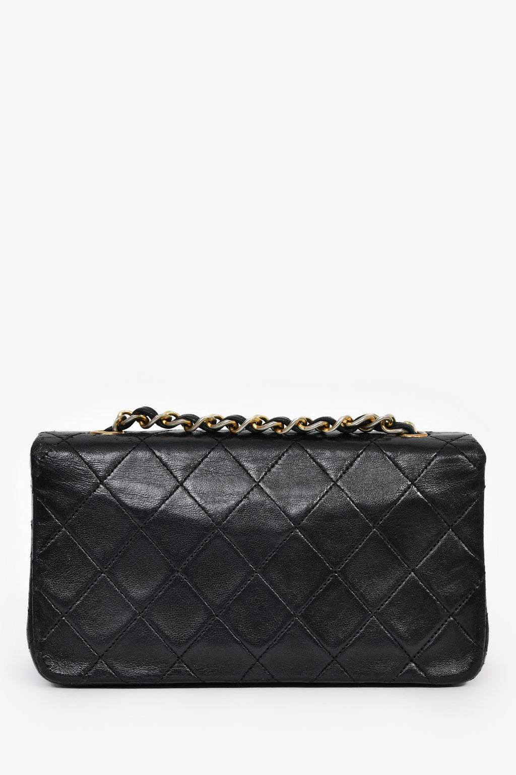 Pre-Loved Chanel™ 1989-91 Black Quilted Lambskin Mini Rectangular Full Flap Bag