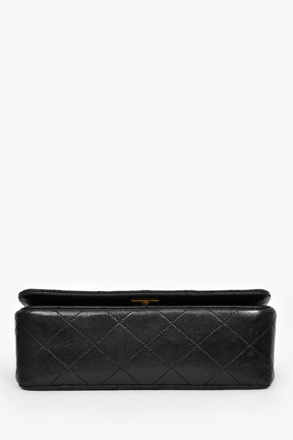 Pre-Loved Chanel™ 1989-91 Black Quilted Lambskin Mini Rectangular Full Flap Bag