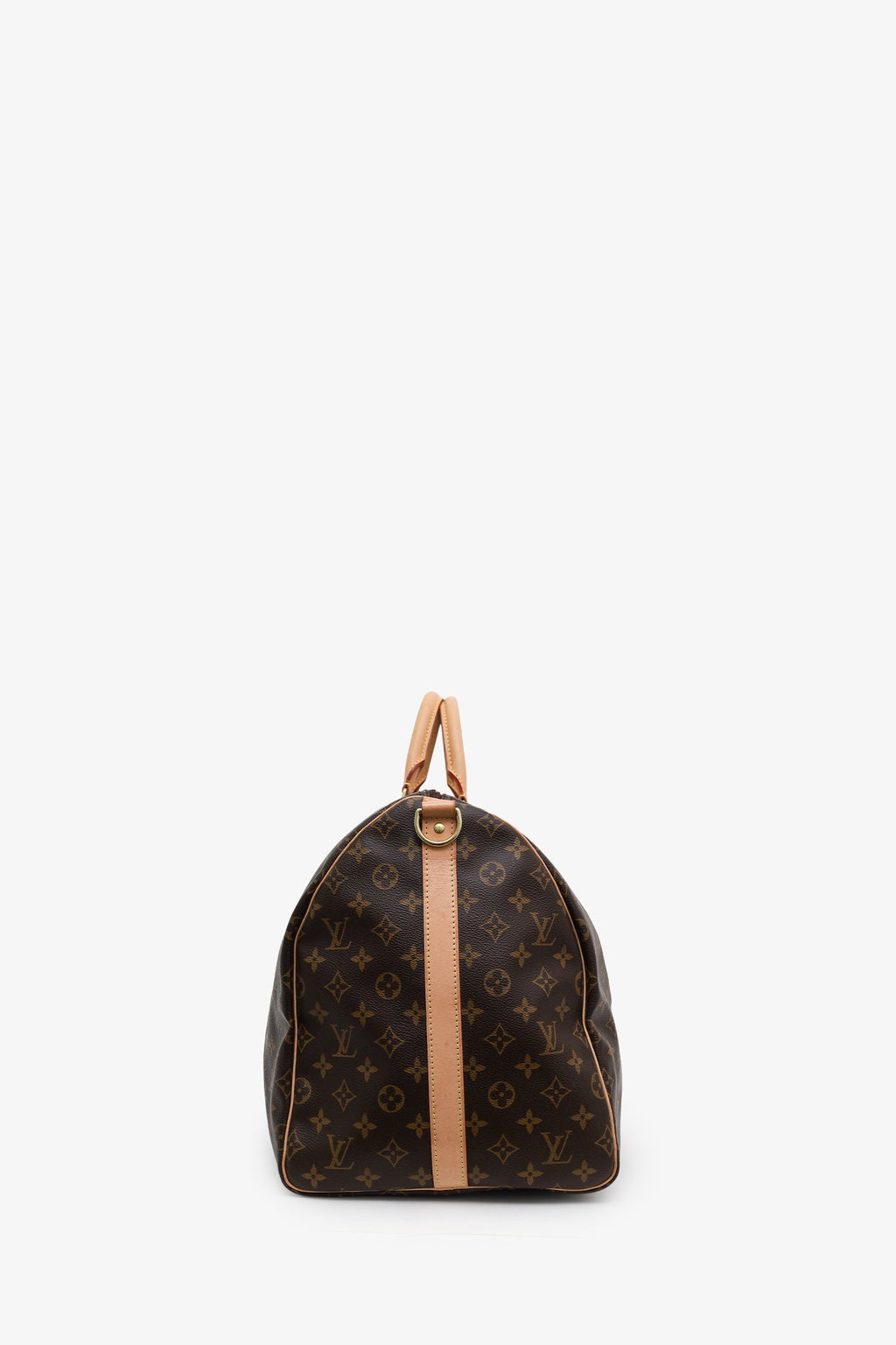 Louis Vuitton Monogram Canvas/Leather Keepall Bandoulière 55 With Strap (Microchip)