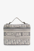 Christian Dior Grey Oblique Monogram Dior travel Vanity Case