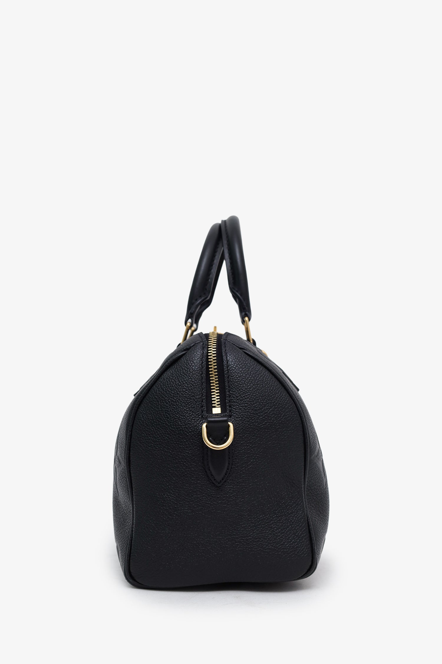 Louis Vuitton Black Monogram Giant Empreinte Leather Speedy 25 NM Bandouliere Bag With Strap