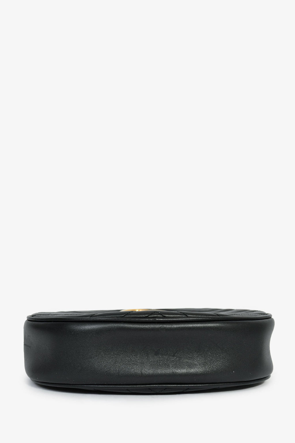 Gucci Black Leather GG Marmont Belt Bag Size 85/34