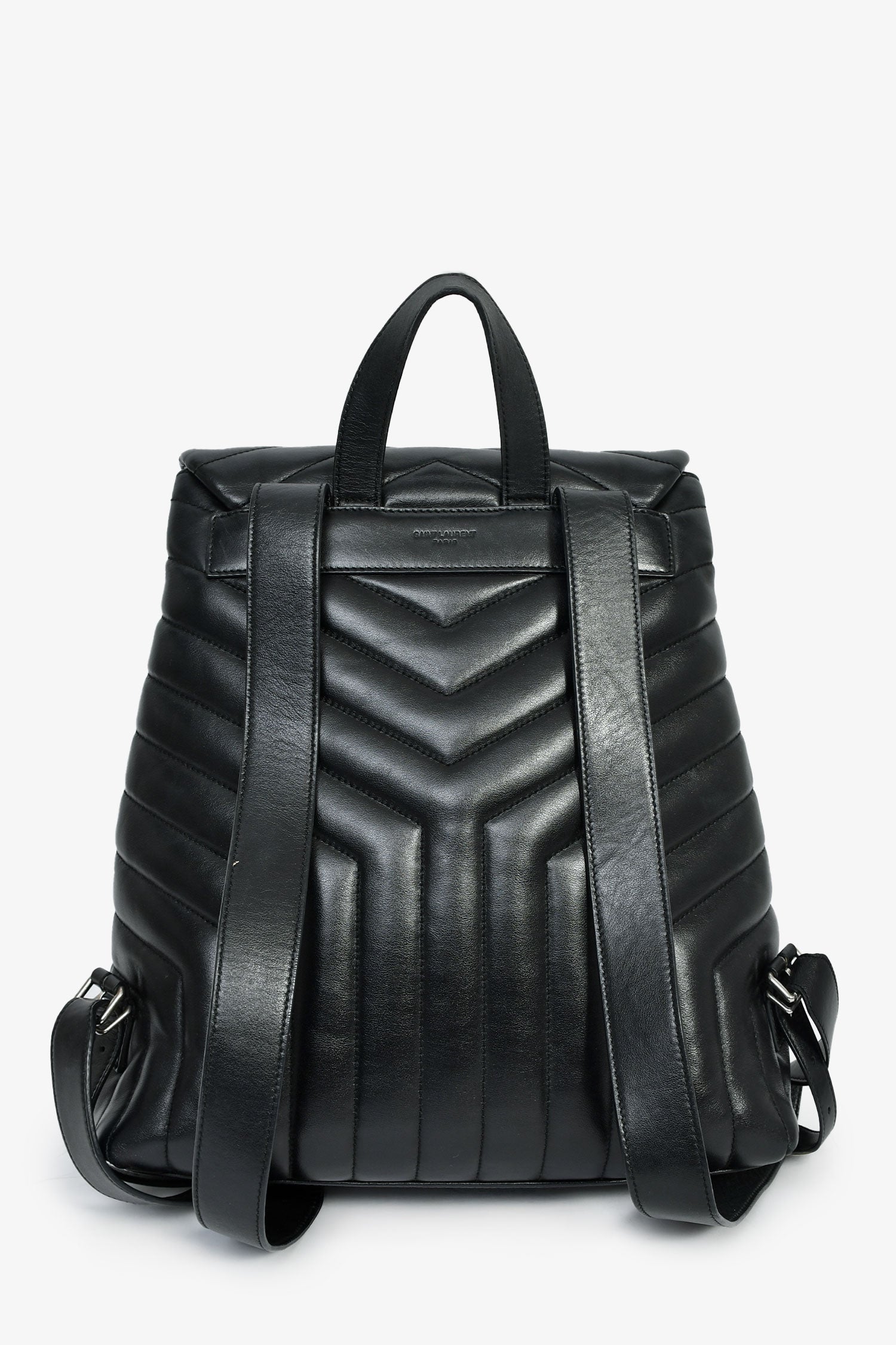 Saint Laurent Black Leather Medium LouLou Backpack