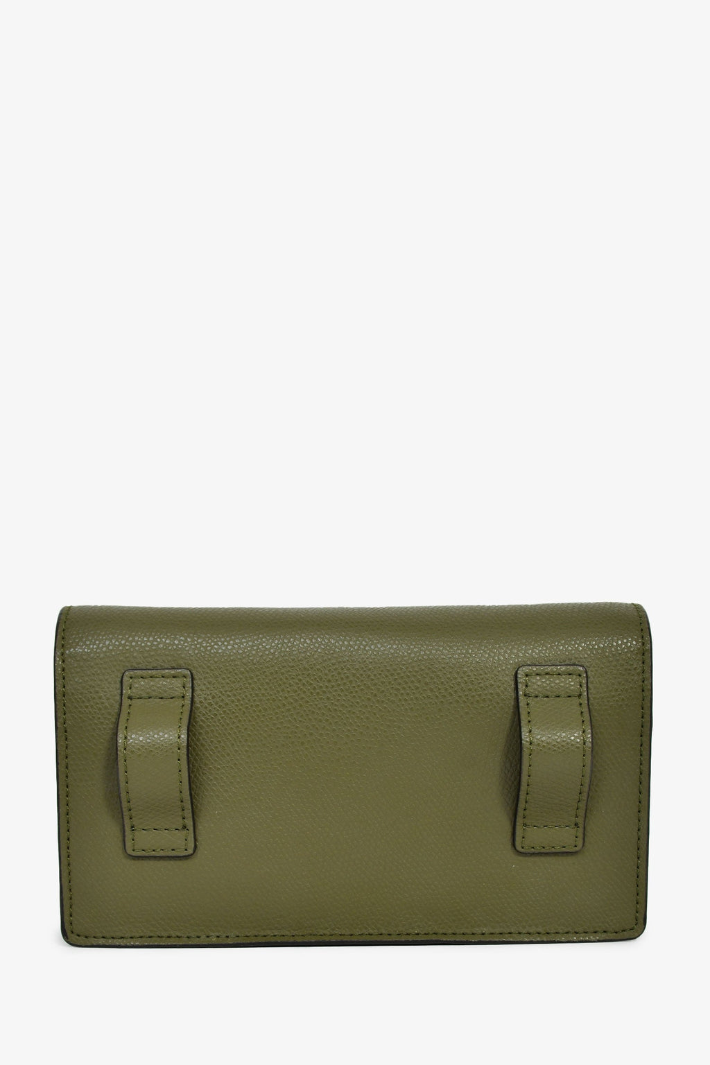 Fendi Olive Green Leather 'F Is Fendi' Belt Bag On Chain
