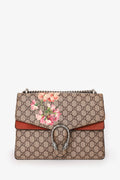 Gucci GG Supreme Blooms Canvas/Pink Suede Dionysus Medium Shoulder Bag