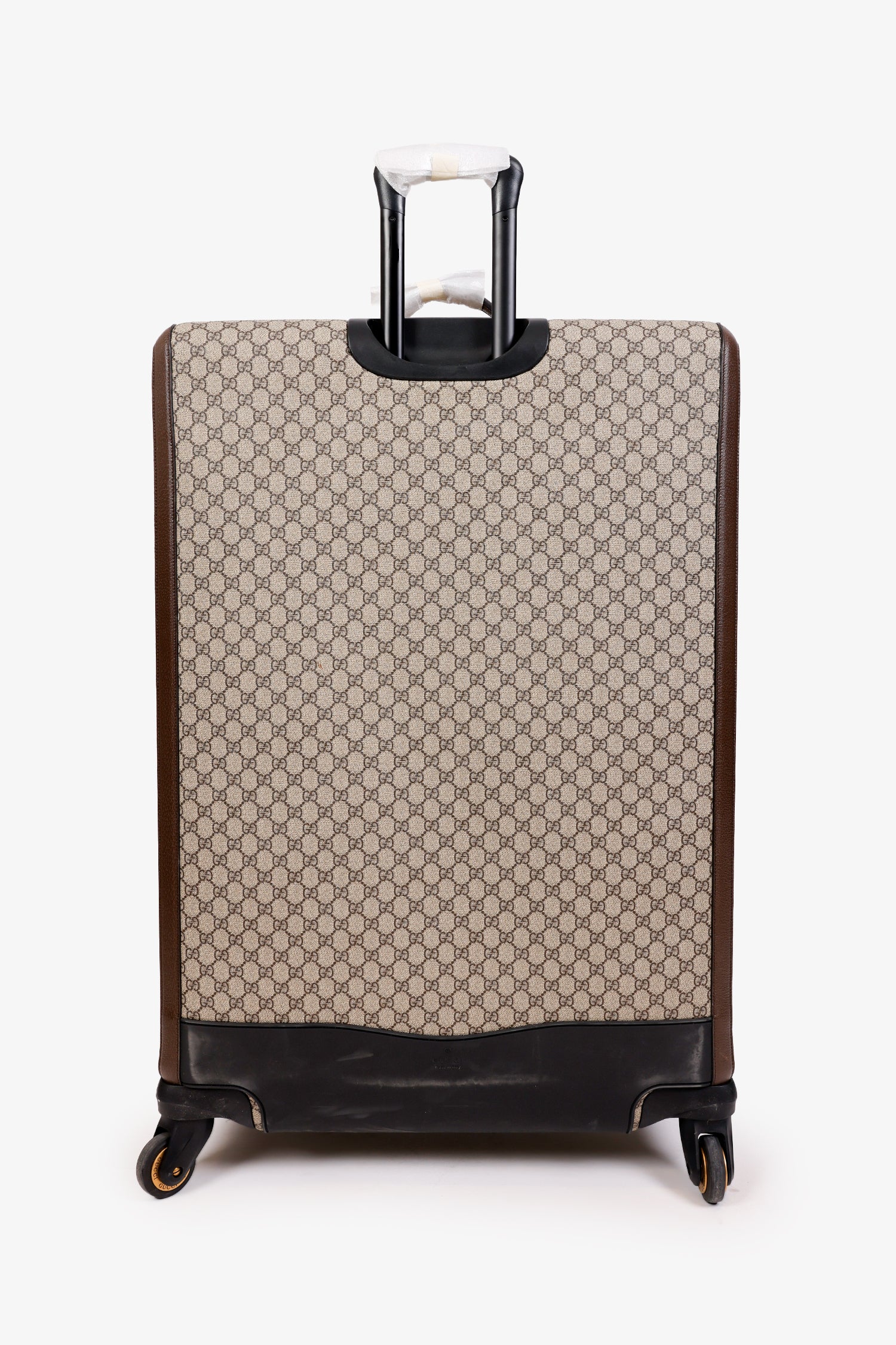 Gucci GG Supreme Monogram Textured Dollar Calfskin Web Large Savoy Trolley Suitcase