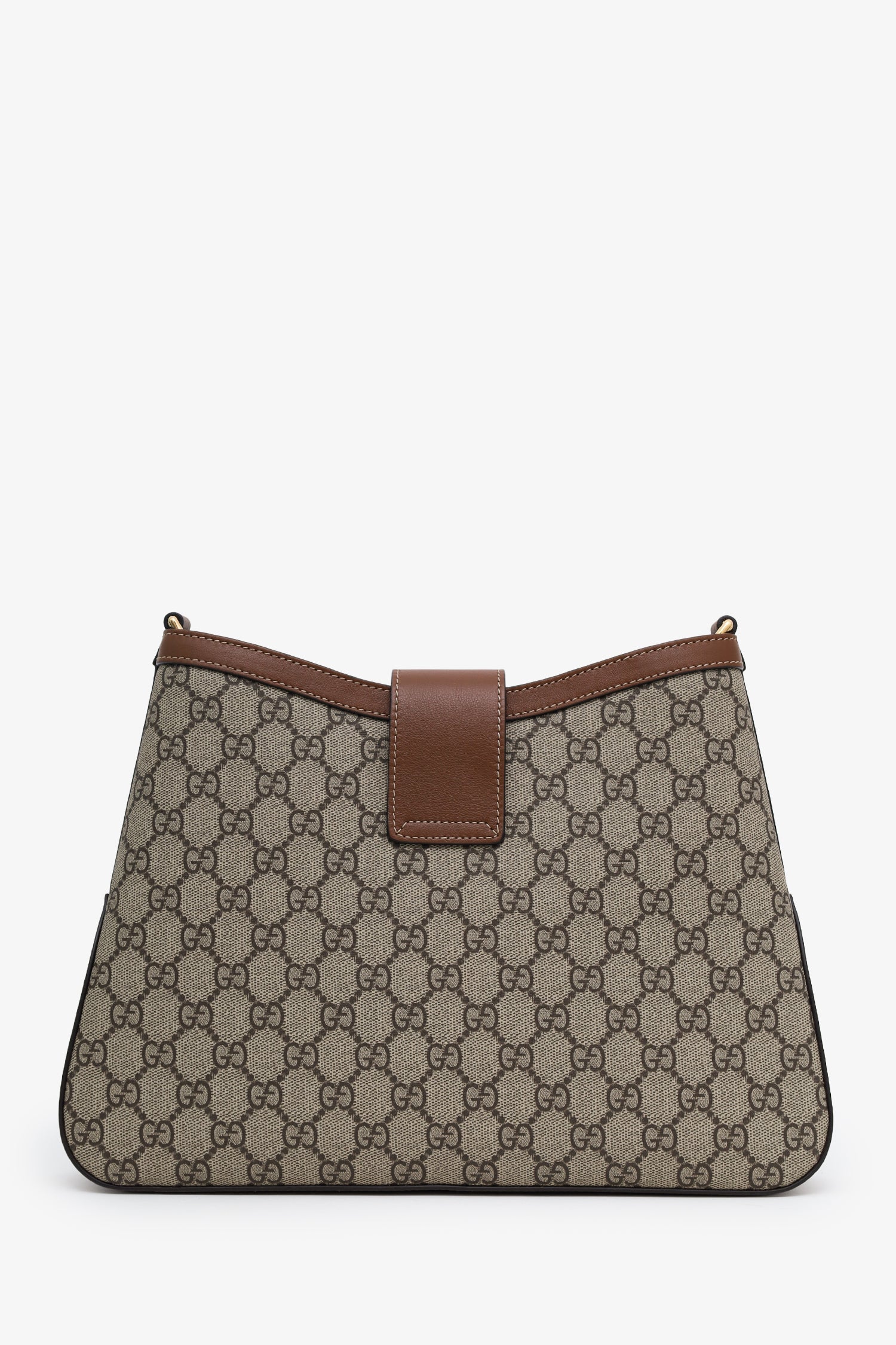 Gucci Brown GG Supreme Leather Padlock GG Medium Shoulder Bag