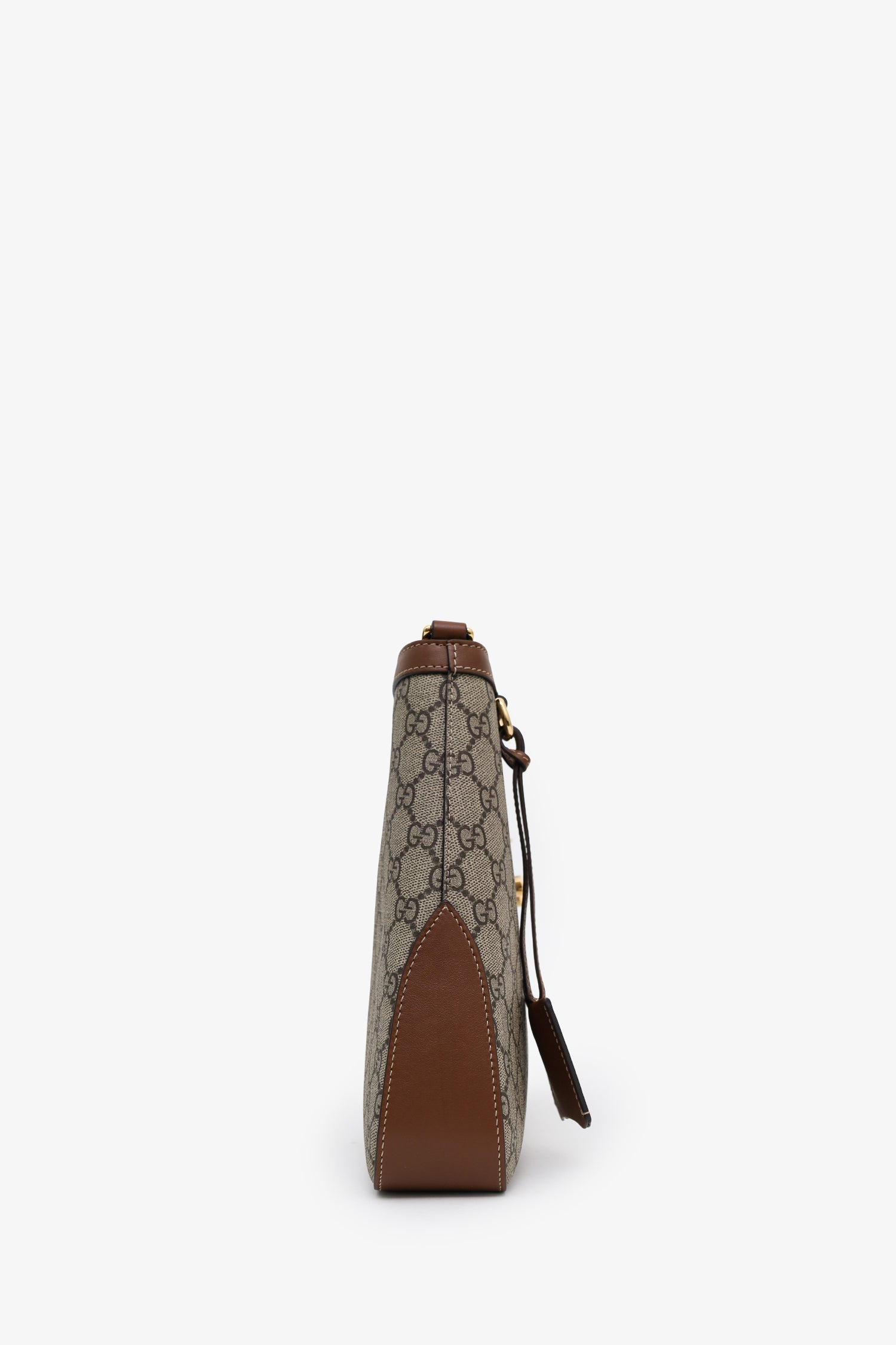 Gucci Brown GG Supreme Leather Padlock GG Medium Shoulder Bag