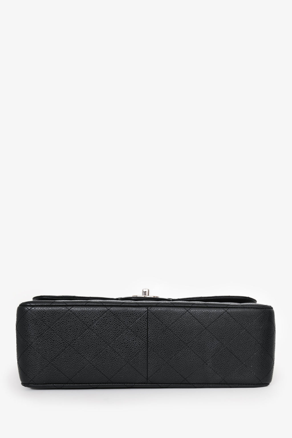 Pre-Loved Chanel™ 2020 Black Caviar Leather Jumbo Double Flap Bag