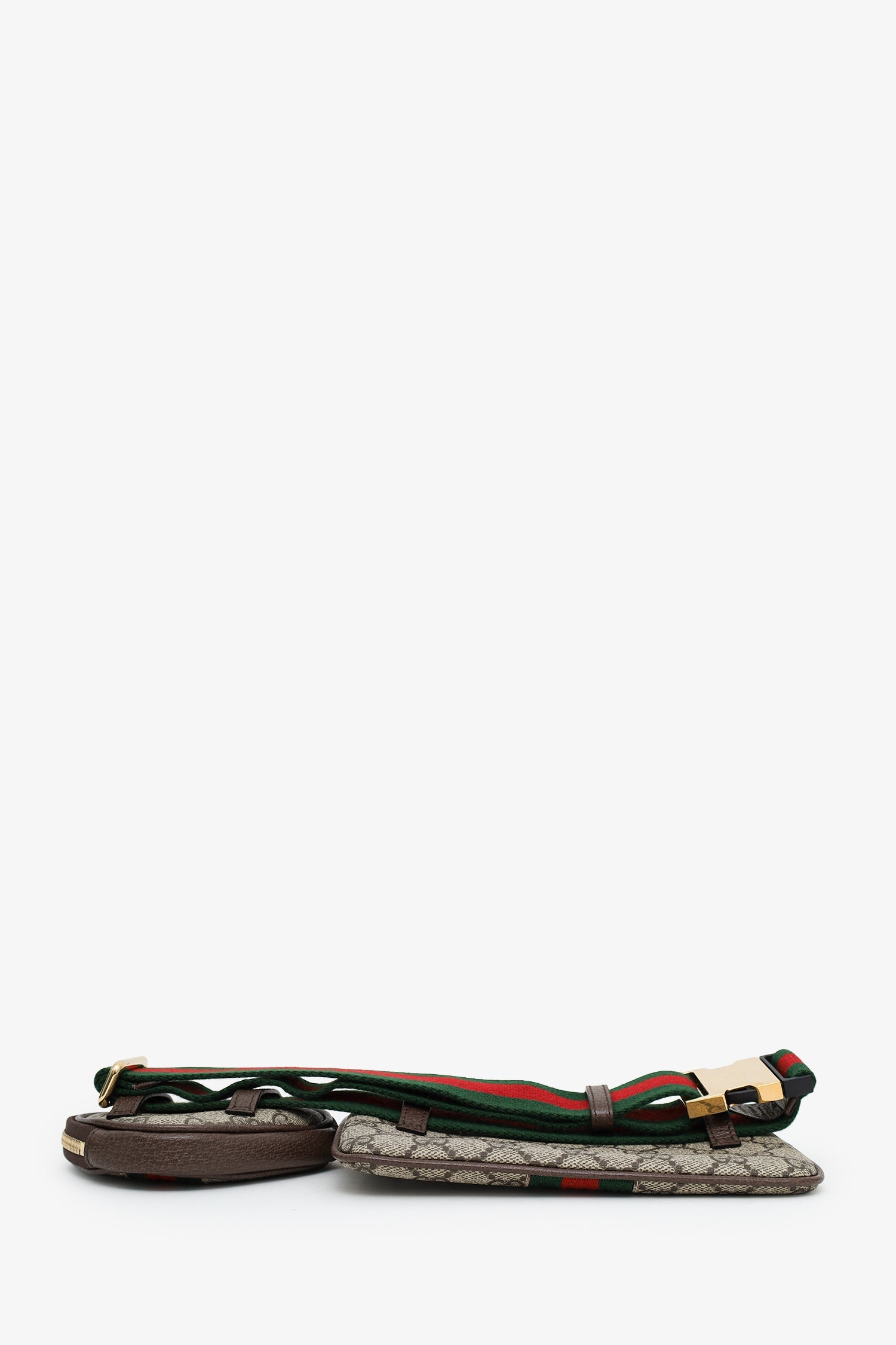 Gucci Monogram GG Supreme Web Ophidia Heart Belt Bag
