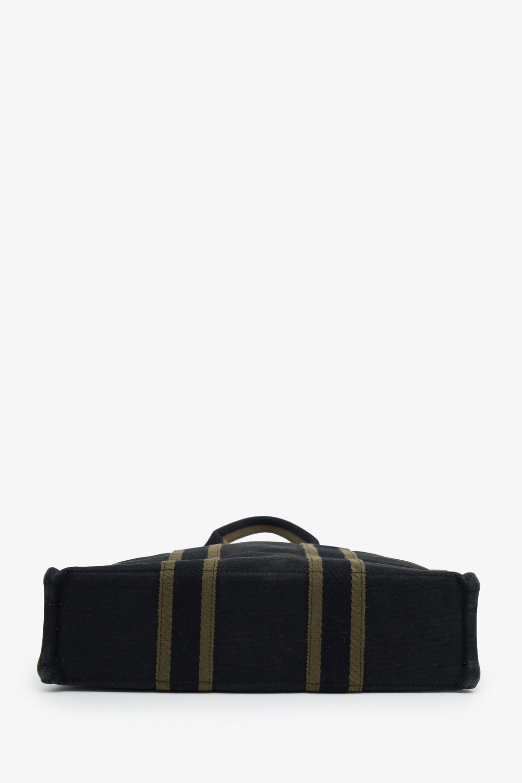 Hermes Navy/Green Canvas Fourre Tout PM Tote