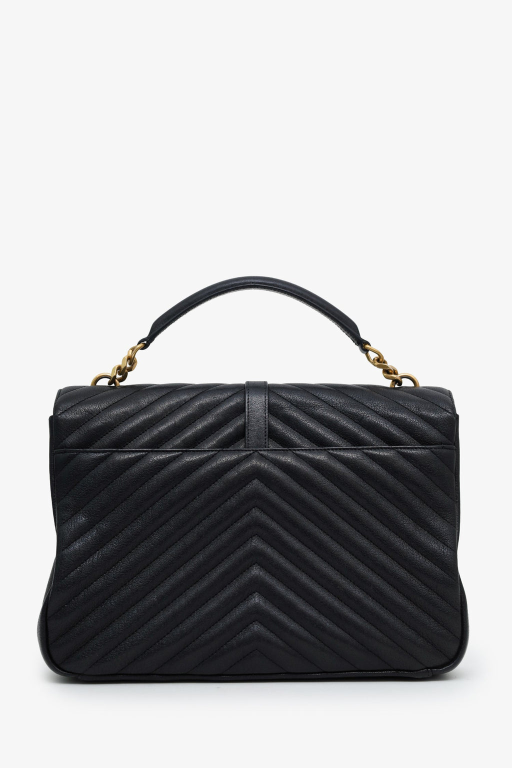 Saint Laurent Black Leather Large Loulou Shoulder Bag