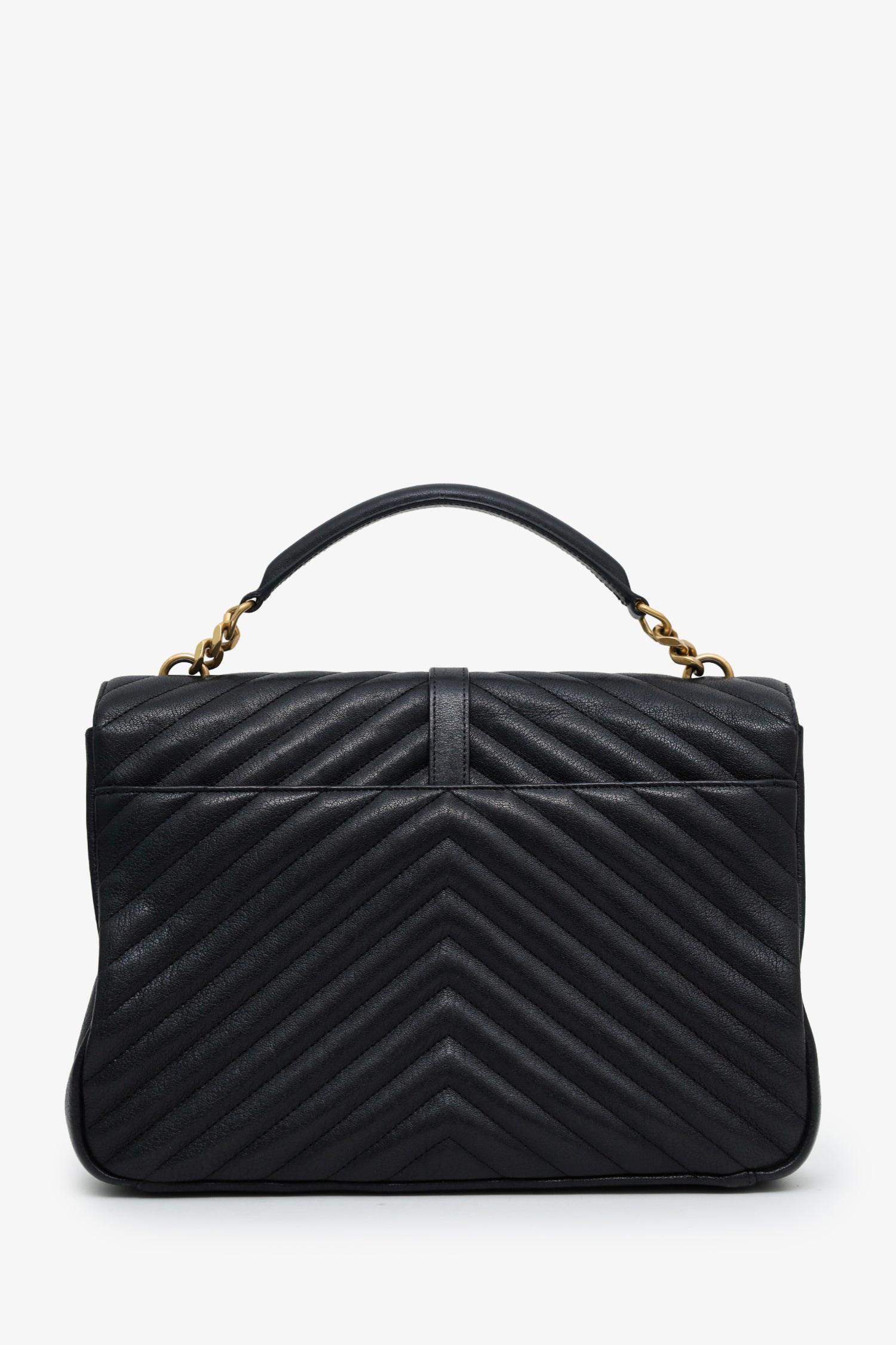 Saint Laurent Black Leather Large Loulou Shoulder Bag