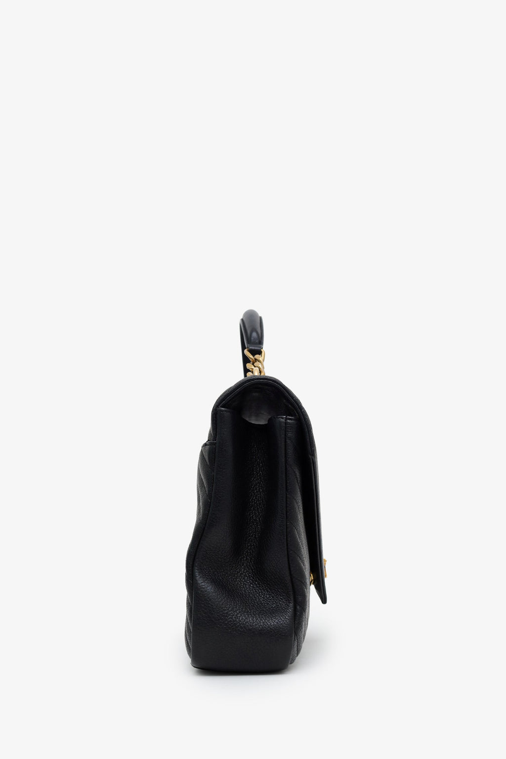 Saint Laurent Black Leather Large Loulou Shoulder Bag