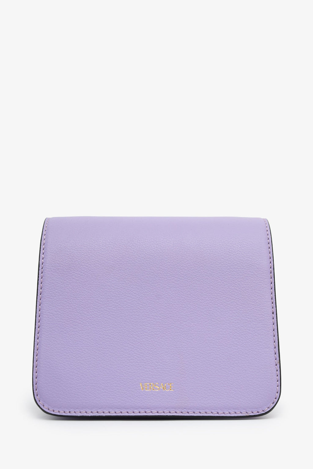 Versace Purple Leather Small La Medusa Crossbody Bag