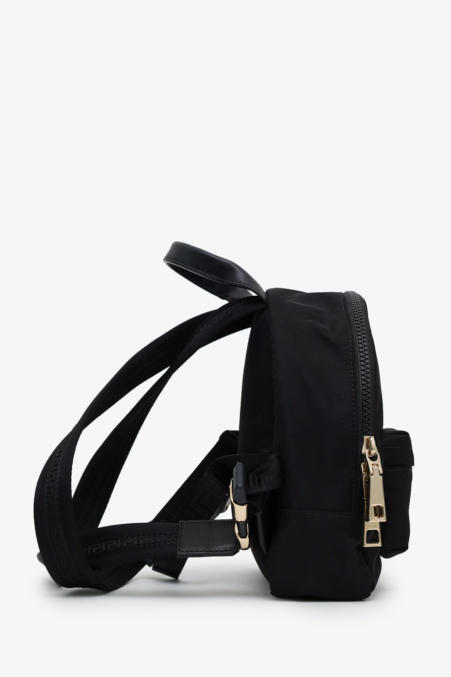 Versace Black Nylon Medusa Mini Backpack